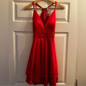 Red homecoming dress